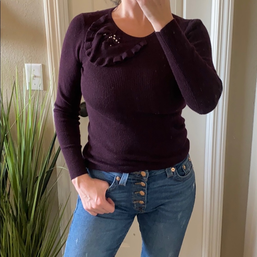 Ann Taylor luxurious wool, silk, cashmere sweater